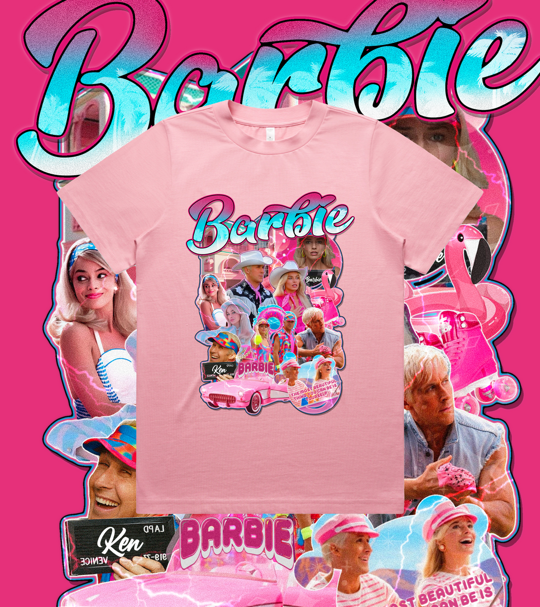 WOMENS BARBIE OVERSIZED TEE