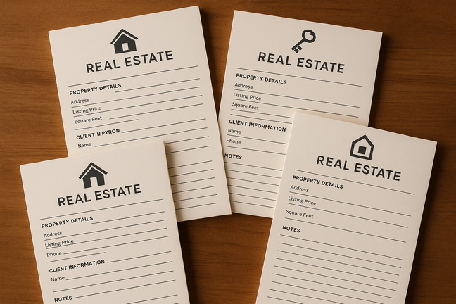 Real estate Note pads