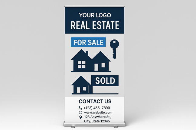 Real estate pull up banner