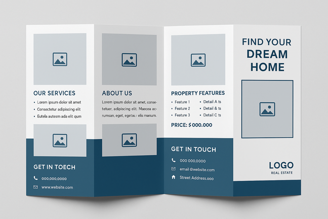 Real estate trifolds